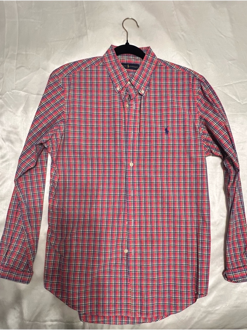 Ralph Lauren Red and Blue Plaid Button-Down Shirt